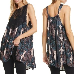 Free People Count Me In Trapeze Tunic Dress M
